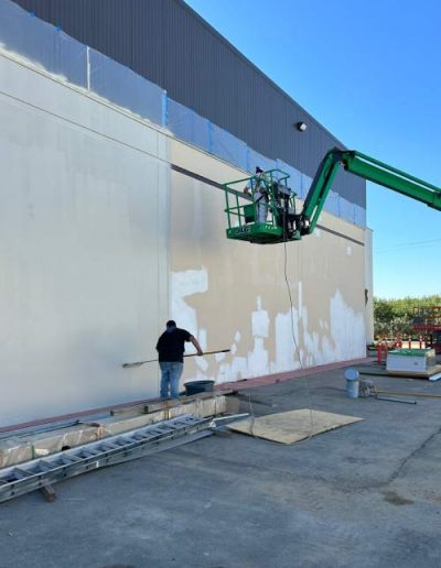 commercial painting on a building with a modern, vibrant, and professional finish in visalia ca