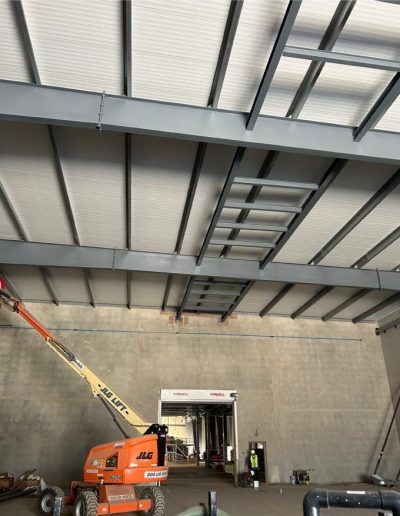 Fresh coat of paint in a modern commercial building