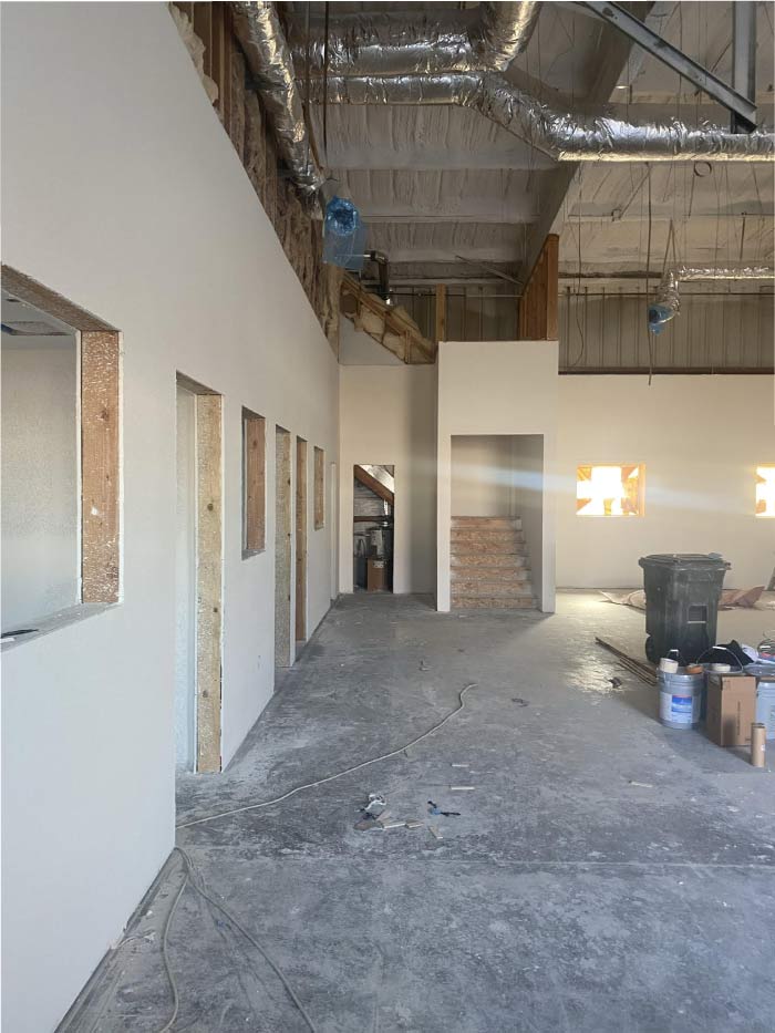 A retail store interior during a commercial interior painting visalia ca, 