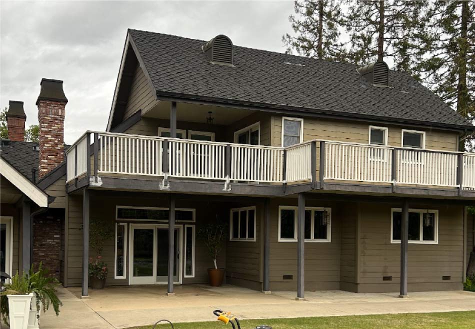 Residential exterior painting in tulare, enhancing curb appeal with fresh, vibrant colors.