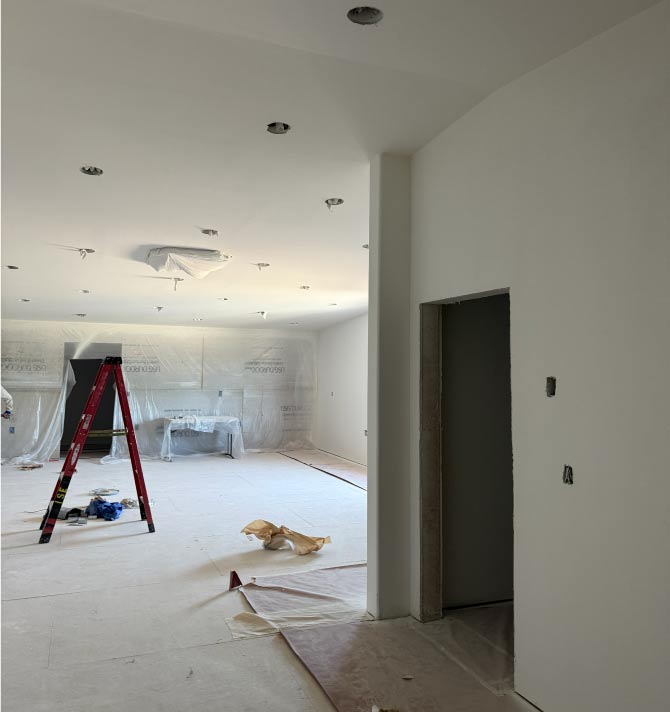 interior painting in lindsay, ca in progress by the best painting company in tulare county